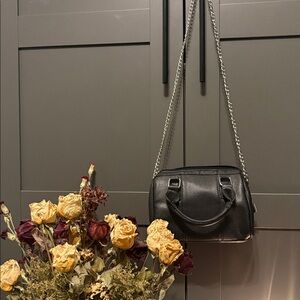 Black Leather Crossbody bag